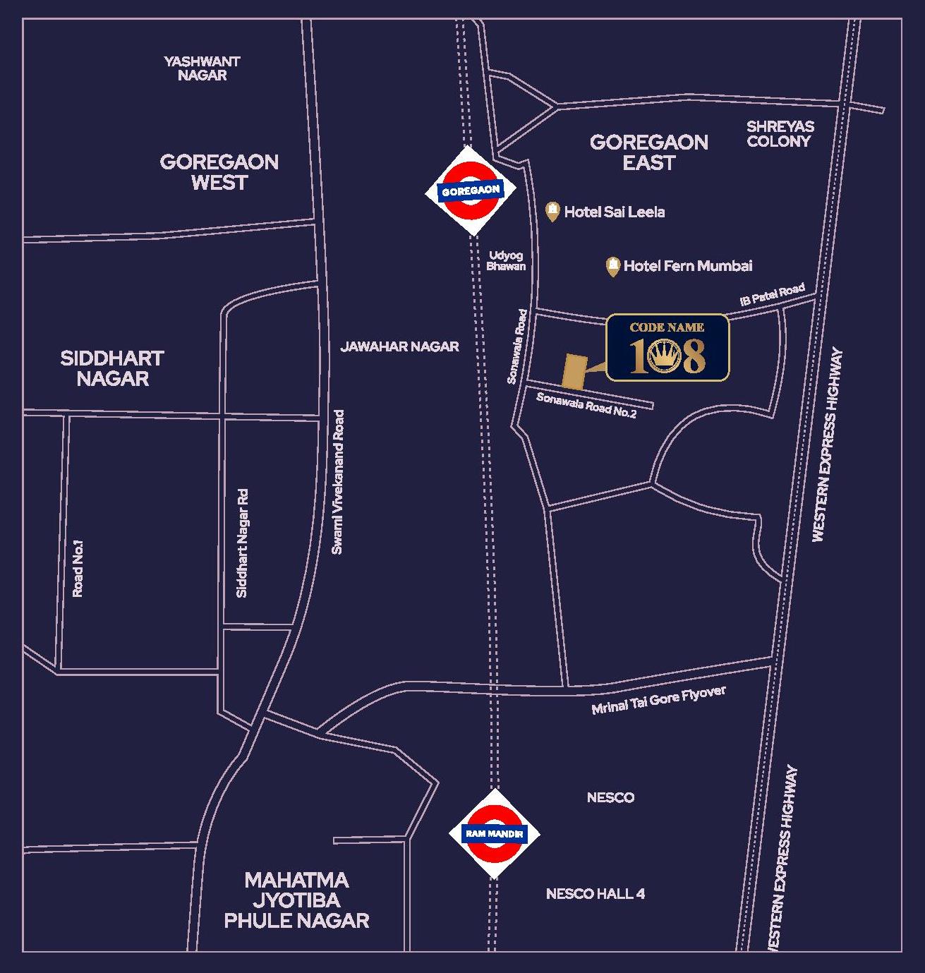 Samyak 108 location map